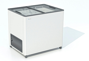 ЛАРЬ МОРОЗИЛЬНЫЙ FROSTOR F 250 С ПРЯМОЕ СТЕКЛО СЕРЫЙ (ПРОПАН)