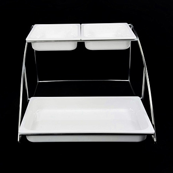 Станция двухярусная буфетная с 3 гастроемкостями, 55x35x28см, 2505